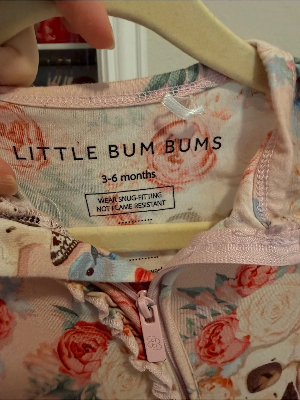 BumBums Pink Floral & Skull Zip-Front Kids Pajamas
